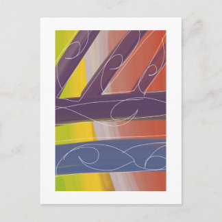 Carte Postale Art maori abstrait contemporain par RRW 2025