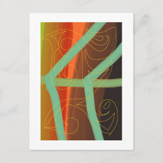 Carte Postale Art maori contemporain abstrait