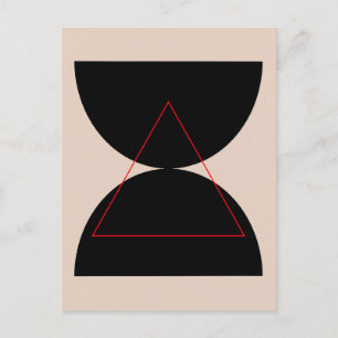 Carte Postale Art moderne Abstrait Formes géométriques Noir