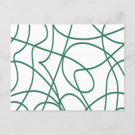 Carte Postale Art moderne : Vert sur Blanc