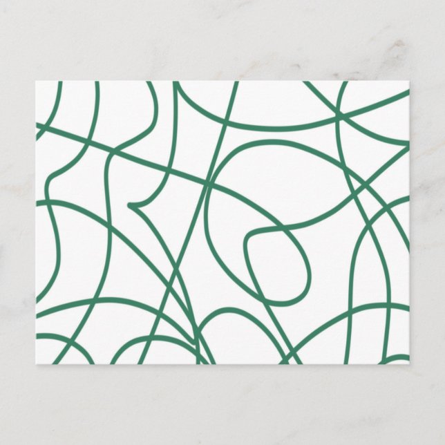 Carte Postale Art moderne : Vert sur Blanc (Devant)