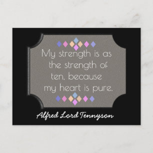 Carte postale Art - Mon coeur est pur - citation T