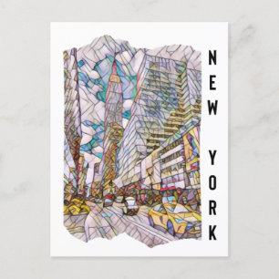 Carte Postale Art Mosaïque esthétique de New York