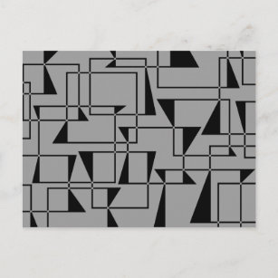 Carte Postale Art motif géométrique cool moderne, urbain, audaci
