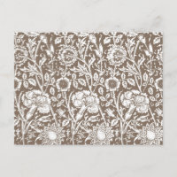 Art Nouveau Carnation Damask, Taupe et blanc