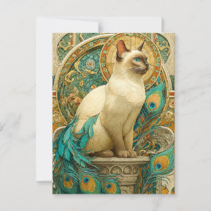 Carte Postale Art Nouveau Chat
