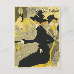 Carte Postale Art Nouveau, Divan Japonais par Toulouse Lautrec