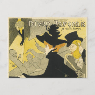 Carte Postale Art Nouveau, Divan Japonais par Toulouse Lautrec