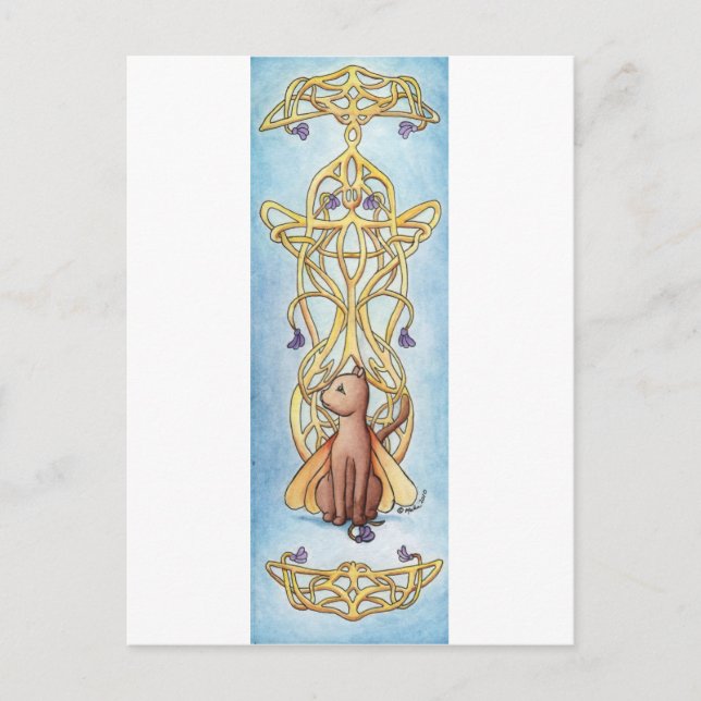 Carte Postale Art Nouveau Fairy Cat (Devant)