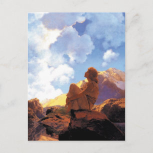 Carte Postale Art Nouveau Matin vintage par Maxfield Parrish