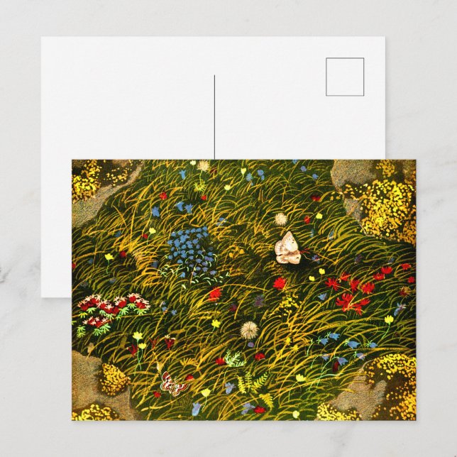 Carte Postale Art Nouveau Mer alpin (Devant / Derrière)