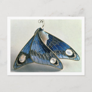 Carte Postale Art Nouveau pendentif sous forme de papillon, c.19