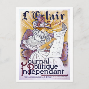 Carte Postale Art Nouveau Revue politique française