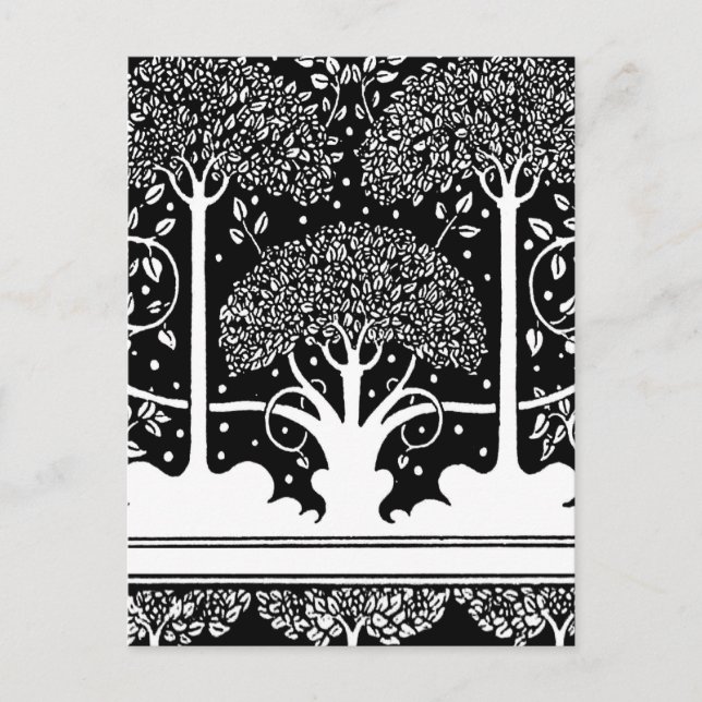 Carte Postale Art Nouveau Tree Beardsley Motif (Devant)