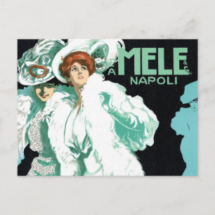 Carte Postale Art Nouveau vintage, Mode italienne, Femmes fantai