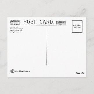 Carte postale Art Nouveau vintage Retour