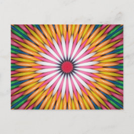 Carte postale Art numérique à bulles colorées