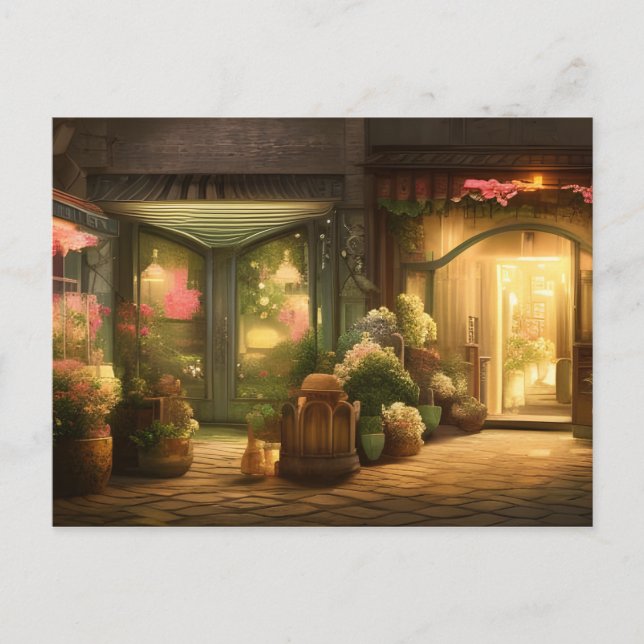 Carte Postale Art numérique Flower Shop (Devant)