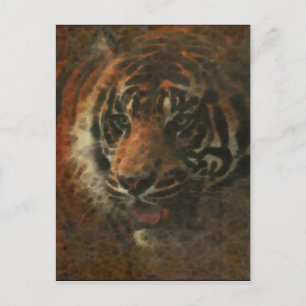 Carte Postale Art numérique tigre