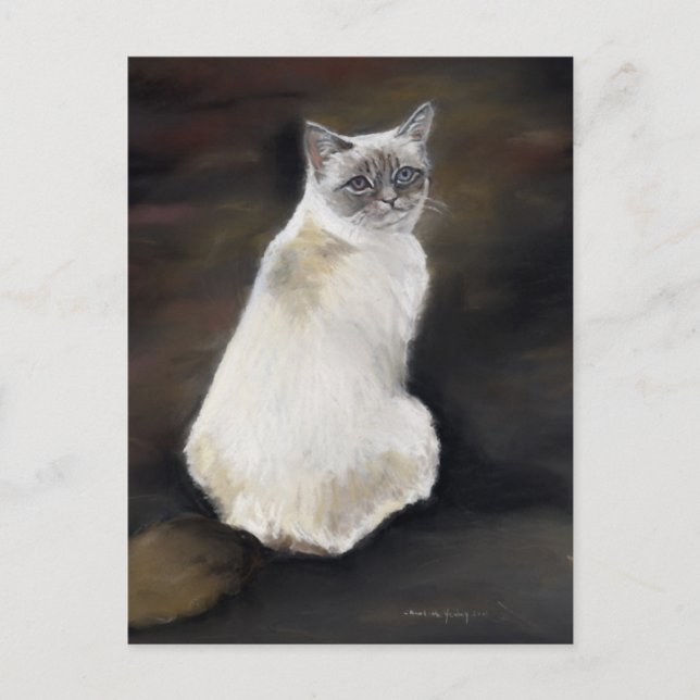 Carte postale Art original Ragdoll Cat (Devant)