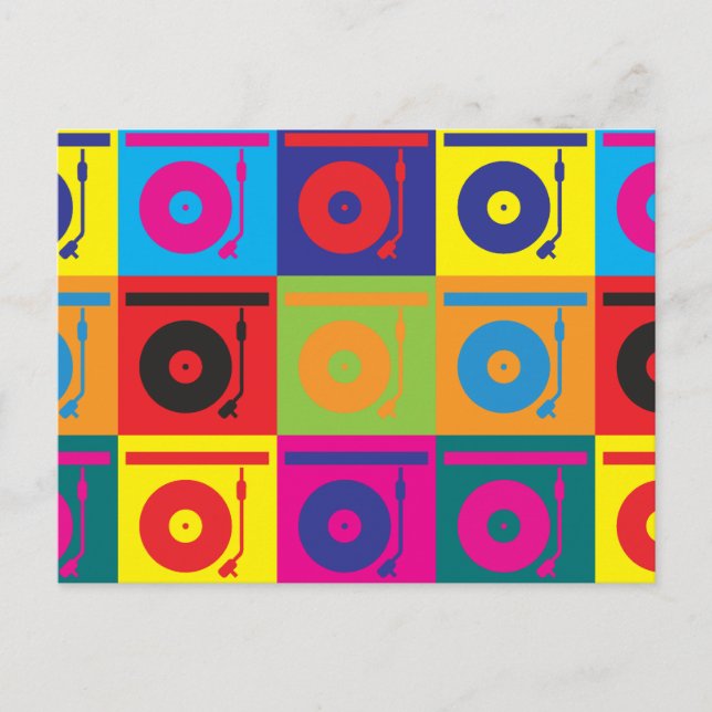 Carte Postale Art pop des enregistrements (Devant)