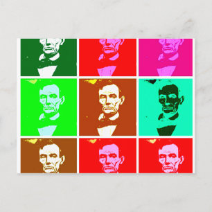 Carte Postale Art Pop .esque Abraham Lincoln