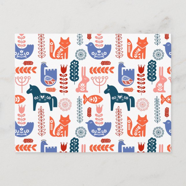 Carte Postale Art populaire Bois animal (Devant)