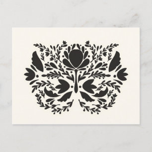 Carte Postale Art populaire Imprimer Floral Imprimer Scandinave