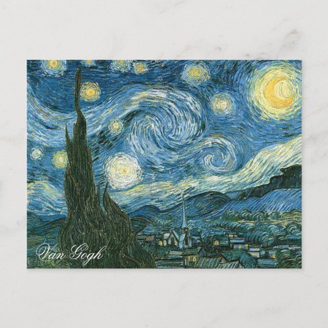 CARTE POSTALE ART PORTABLE : NUIT STARRY (Devant)