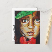 Carte postale Art Print - Eve et le serpent