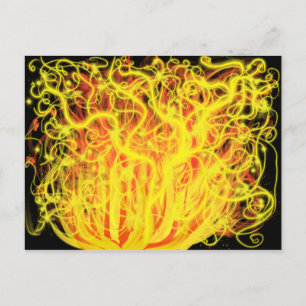 Carte Postale Art prophétique chrétien du Buisson ardent de Moïs