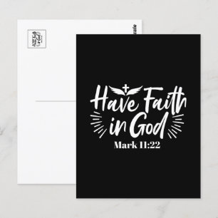 Carte Postale Art Religieux : Ayez foi en Dieu Conception des Éc