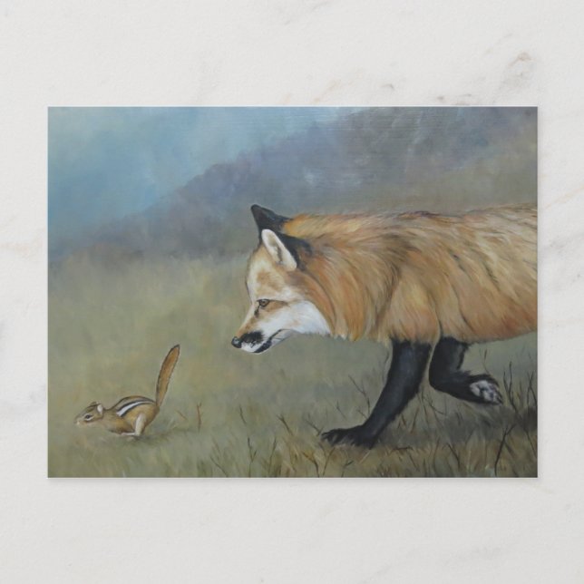 Carte postale Art Rencounter Red Fox (Devant)