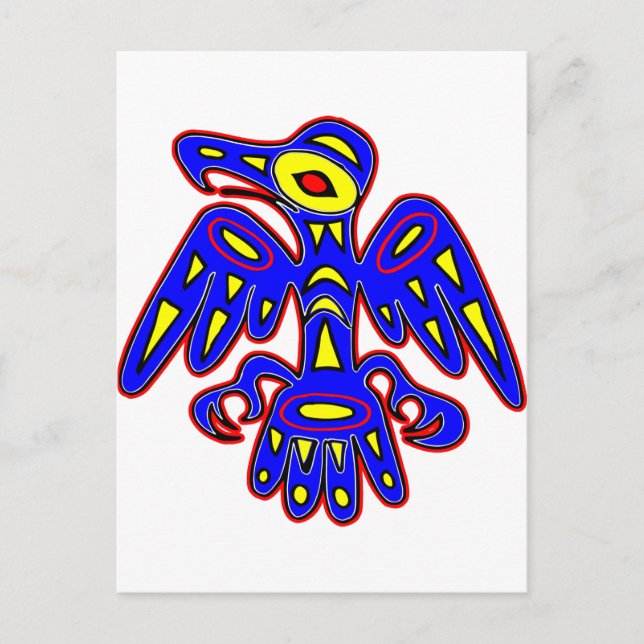 Carte Postale Art rupestre, Dessin d'oiseaux anciens (Devant)