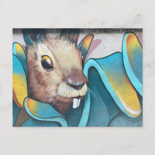Carte Postale Art urbain lapin Art urbain peinture murale lapin 