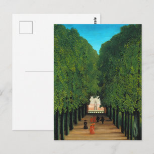 Carte Postale Art vintage d'Henri Rousseau, Paris, arbres verts,