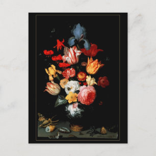Carte postale Art Vintage Encore Vie Fleurs Bugs S