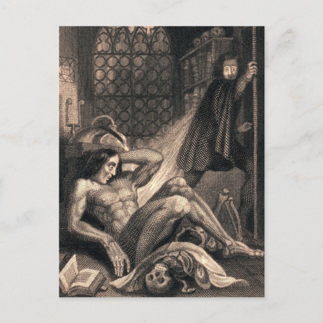 Carte Postale Art vintage Frankenstein (Devant)