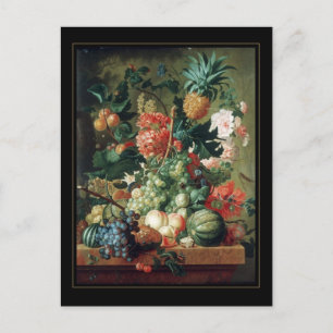 Carte postale Art vintage Nature morte Fleurs Frui