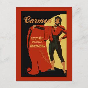 Carte Postale Art vintage rétro Carmen opéra (Toreador)