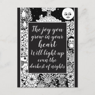Carte Postale Art vintage Storybook   Citation inspirée sur la j