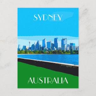 Carte postale Art Vintage voyage du port de Sydney