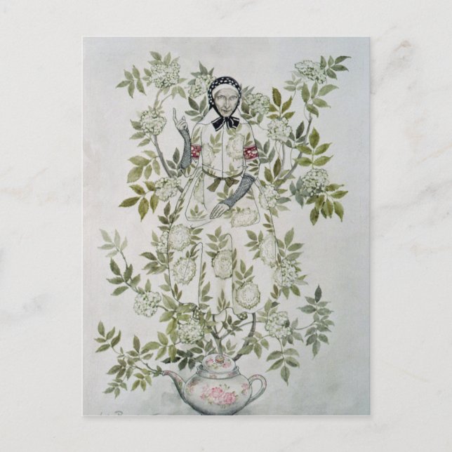 Carte Postale Arthur Rackham | Au milieu d'un arbre assis un gen (Devant)