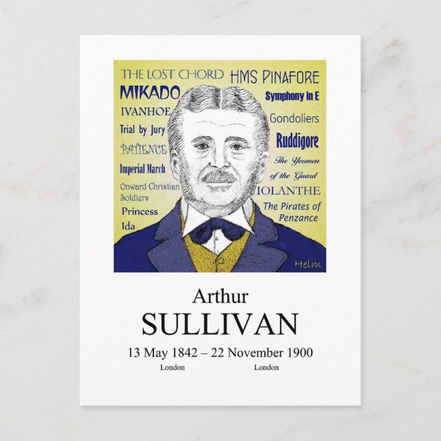 Carte Postale Arthur Sullivan (Devant)