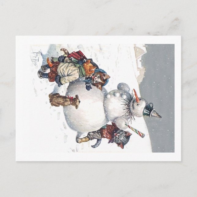 Carte Postale Arthur Thiele - Kittens Jouer Cacher et Chercher (Devant)