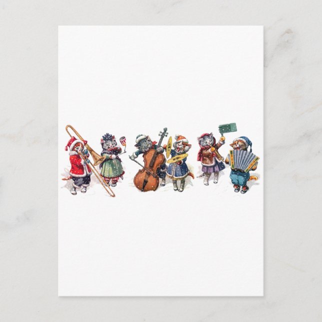 Carte Postale Arthur Thiele -  Les chats jouent de l'orchestre d (Devant)