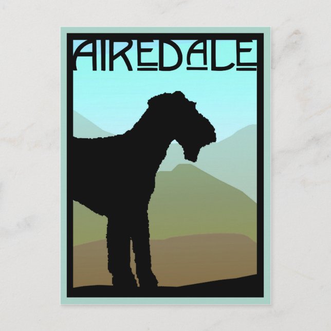 Carte Postale Artiste Airedale Terrier (Devant)