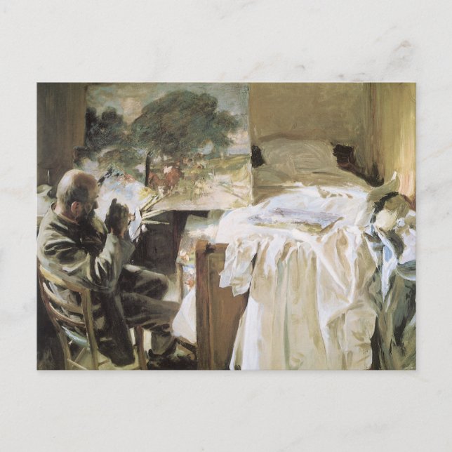 Carte Postale Artiste dans son studio par John Singer Sargent (Devant)