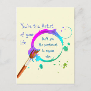 Carte Postale Artiste de votre propre vie Citation inspirante