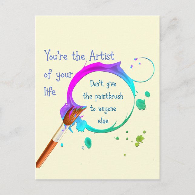 Carte Postale Artiste de votre propre vie Citation inspirante (Devant)